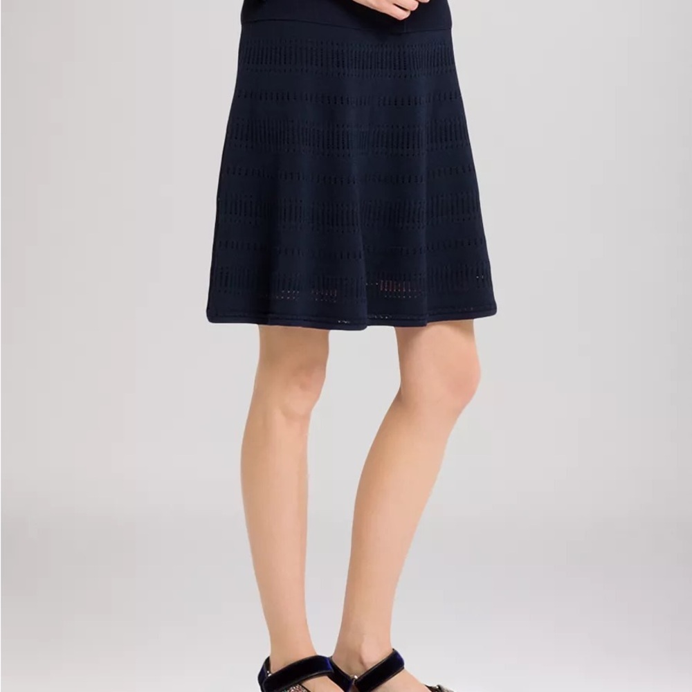 Women’s Navy A-Line Knit Skirt Sandro Paris